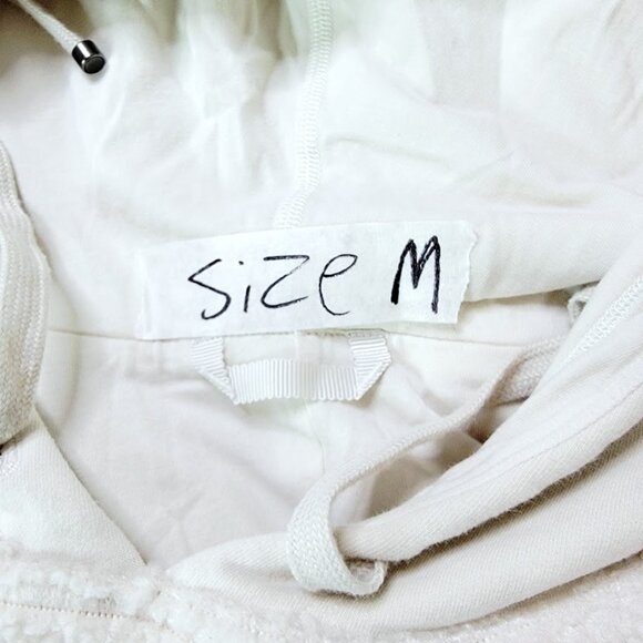 Lululemon Women's White Scuba Long Sleeve Pullover Fleece Crop Hoodie Size M - Picture 7 of 8